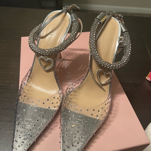 Mach & Mach clear high heel pointy toe . - Picture 2 of 8